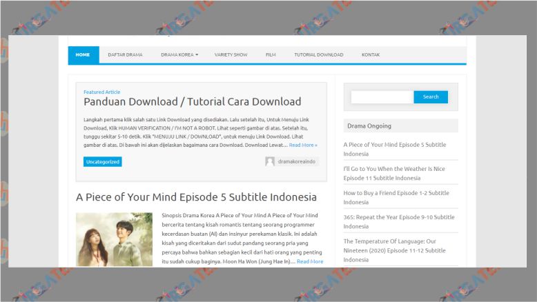 Tampilan Situs Dramakoreaindo