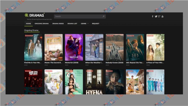 Tampilan Situs Dramaqu