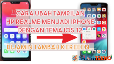 cara ubah tampilan realme menjadi iphone dengan tema ios 12