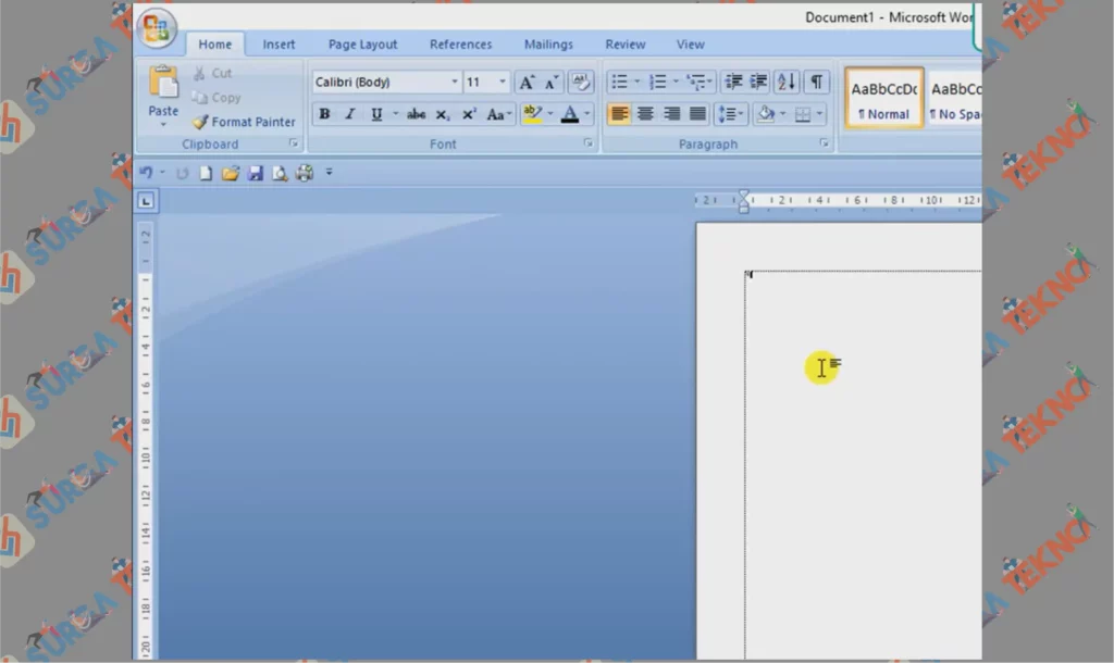 1 Tampilan Aplikasi Word - Microsoft Office 2007