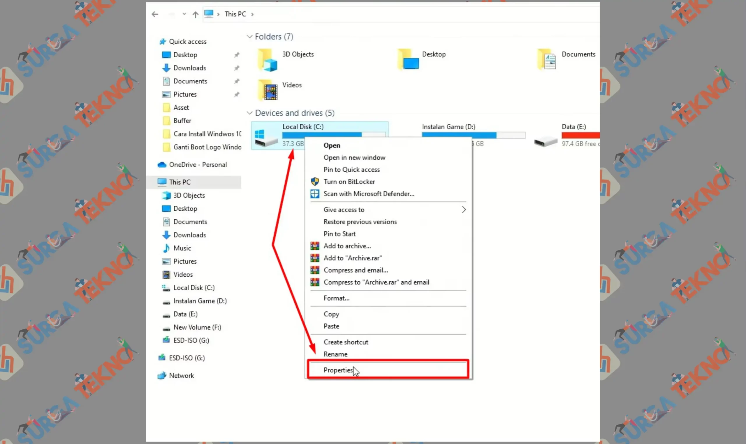 12 Klik Kanan Properties - Cara Install Windows 10 dengan Flashdisk