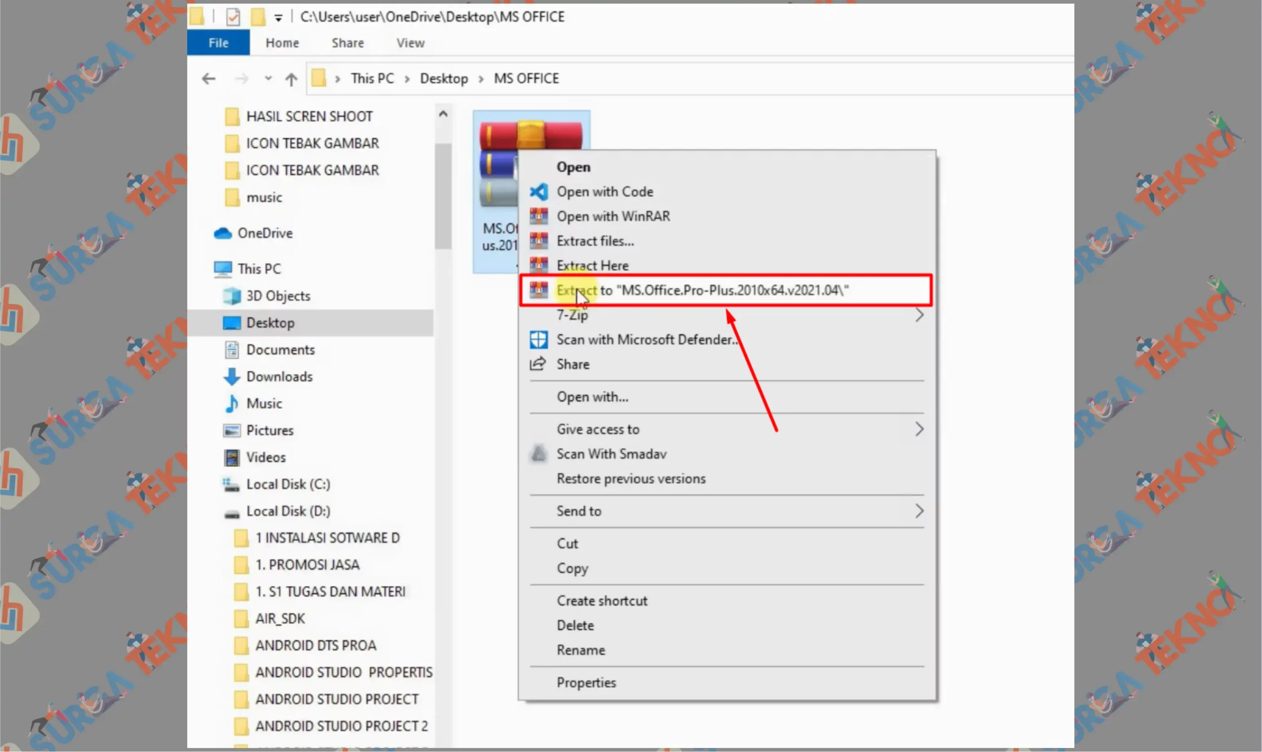 2 Silahkan Ekstrak File - Cara Download dan Install Microsoft Office 2010