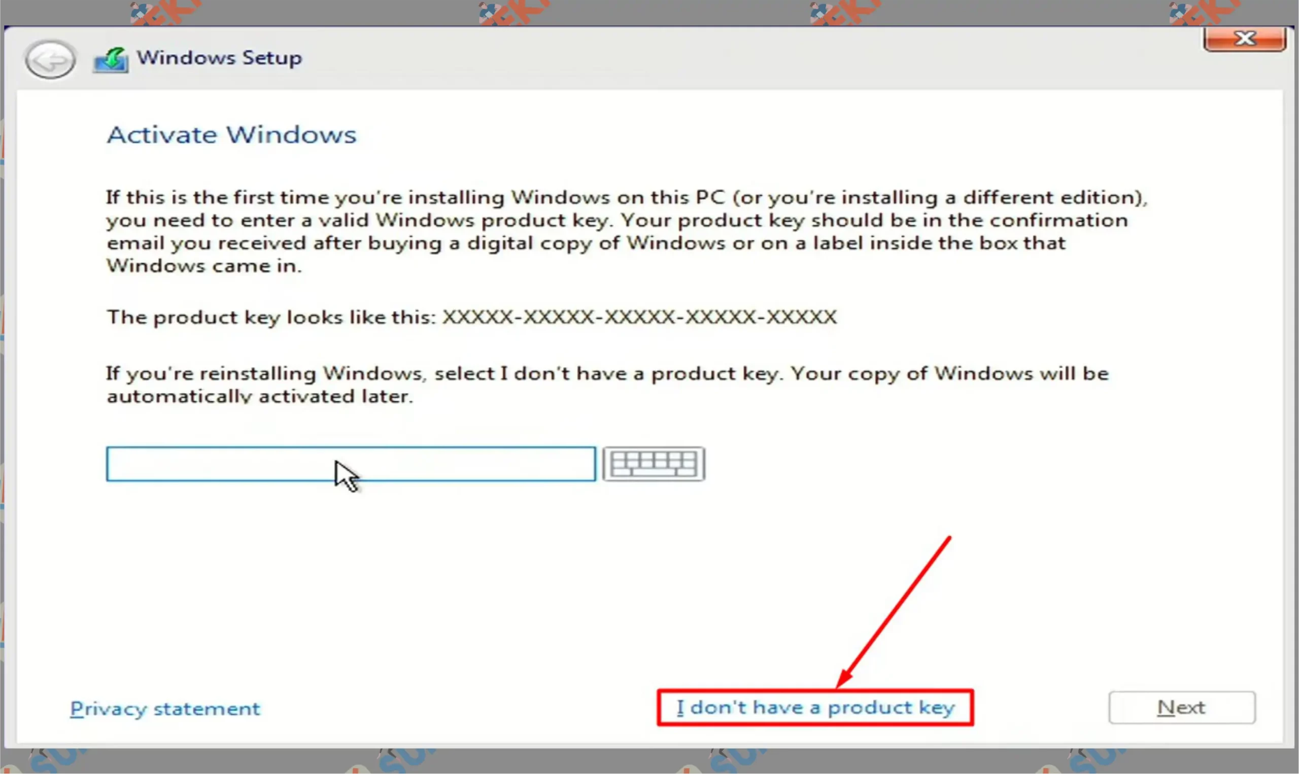 20 I dont have product - Cara Install Windows 10 dengan Flashdisk