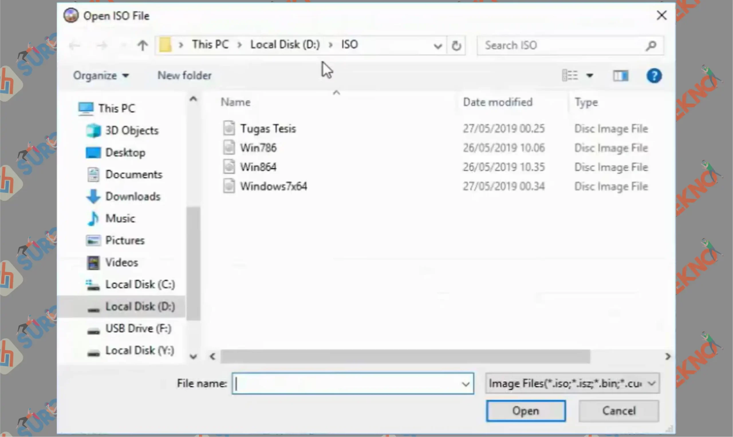 20 Pilih file ISO - Cara Membuat Bootable Flashdisk Windows 10