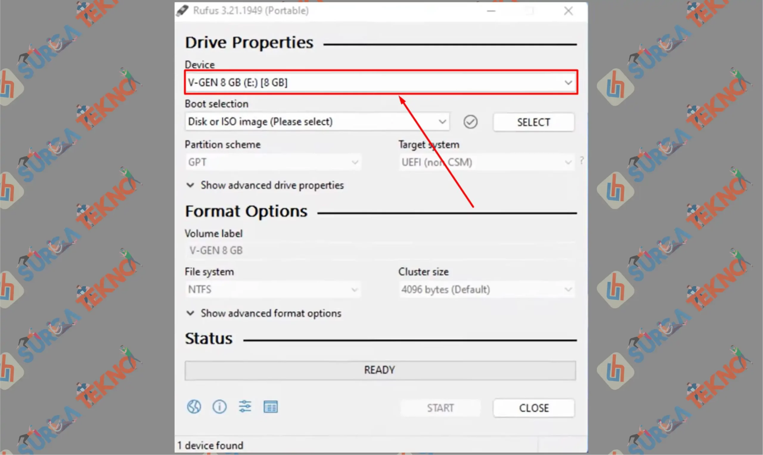 3 Pilih Driver USB - Cara Membuat Bootable Flashdisk Windows 10