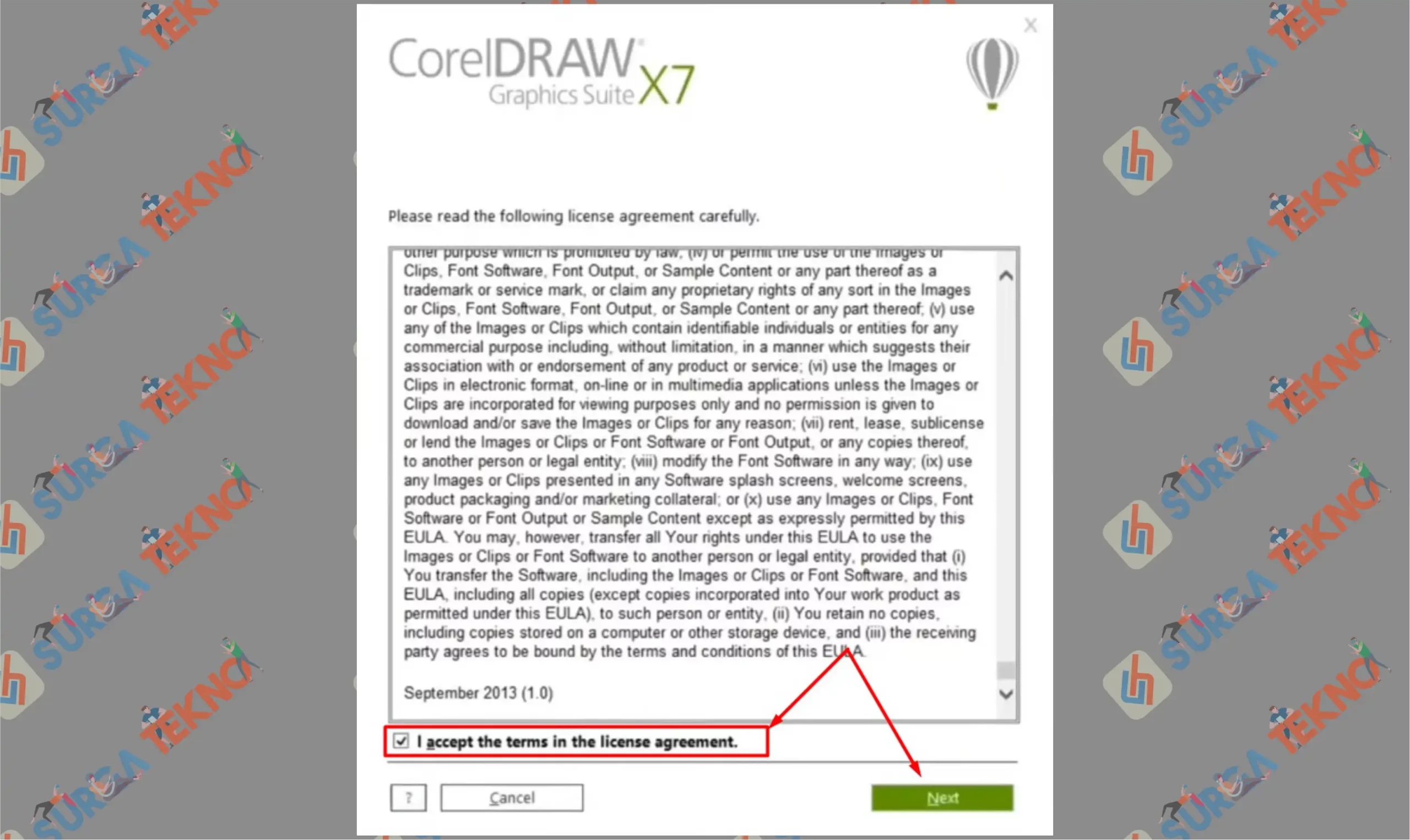 5 Centang Agreement - Cara Download dan Install CorelDraw X7