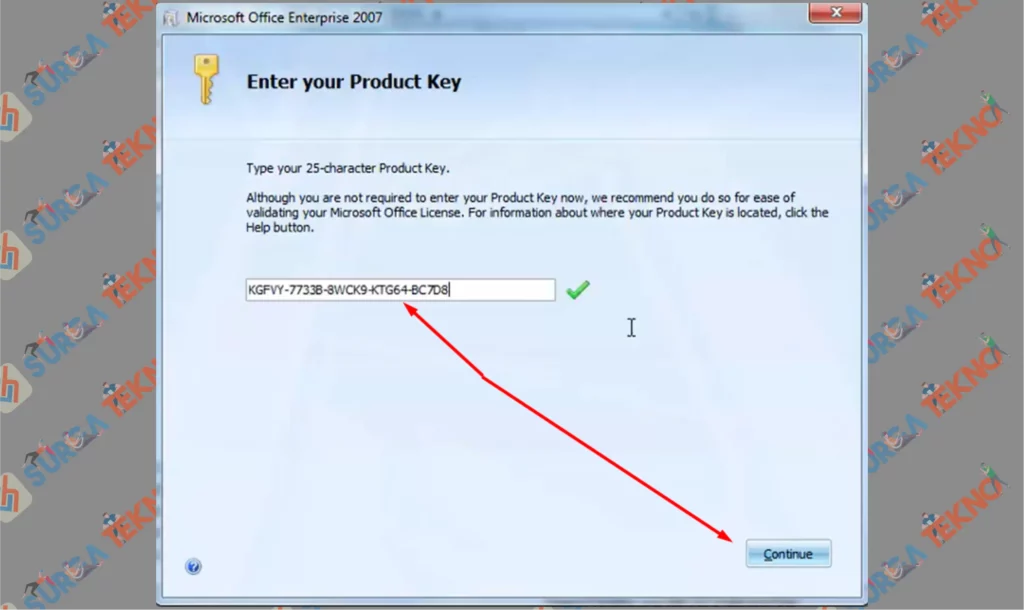 5 Paste Kode Key - Cara Download dan Install Microsoft Office 2007