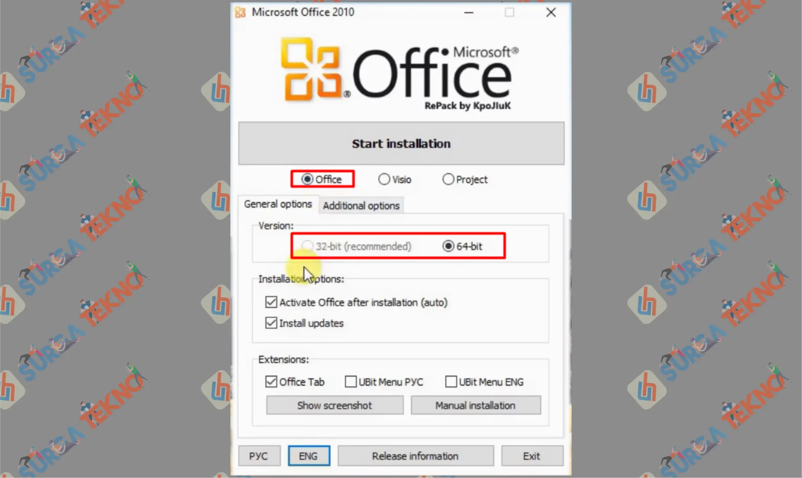 5 Pilih Office dan File Type - Cara Download dan Install Microsoft Office 2010