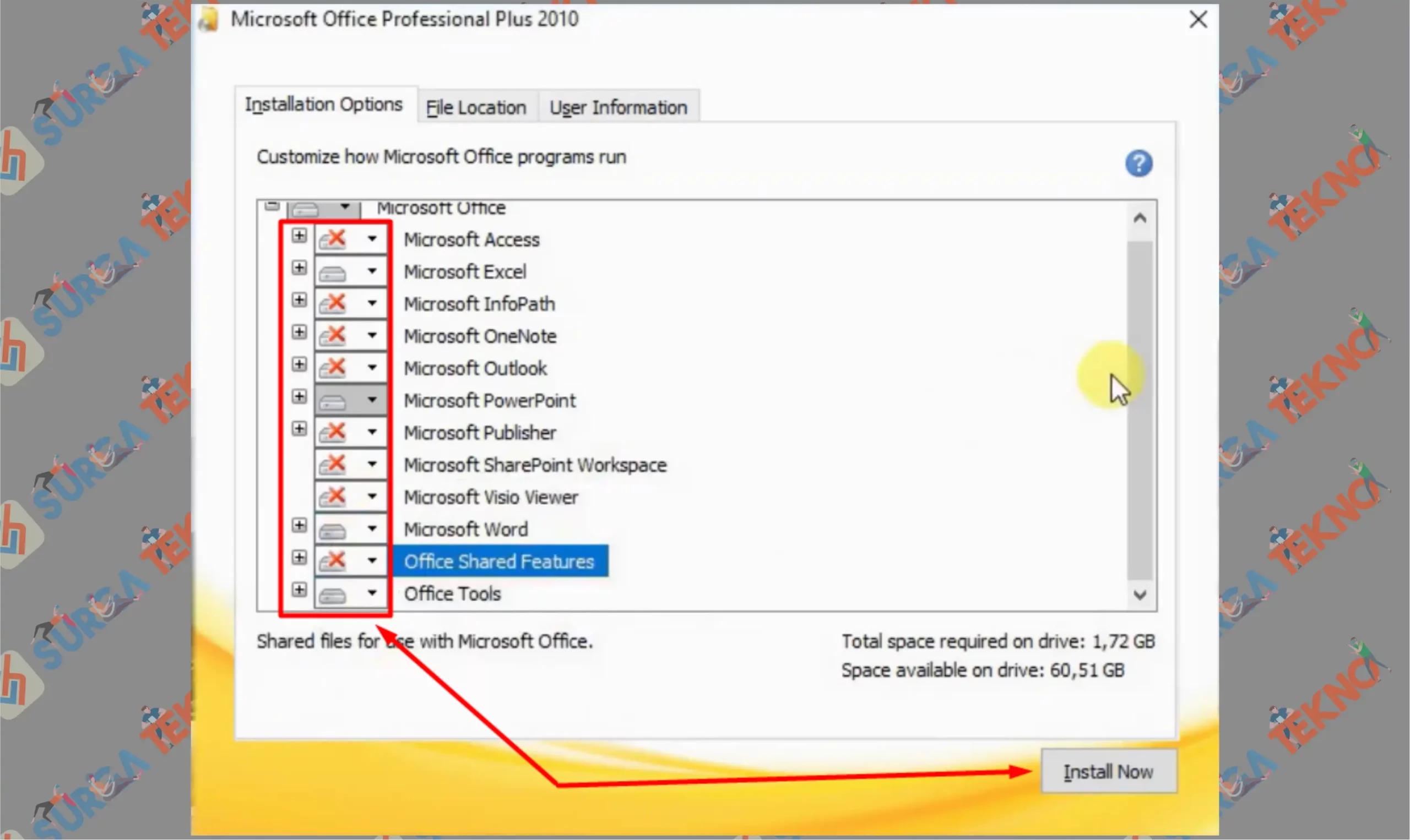 8 Pilih Aplikasi dan Install Now - Cara Download dan Install Microsoft Office 2010