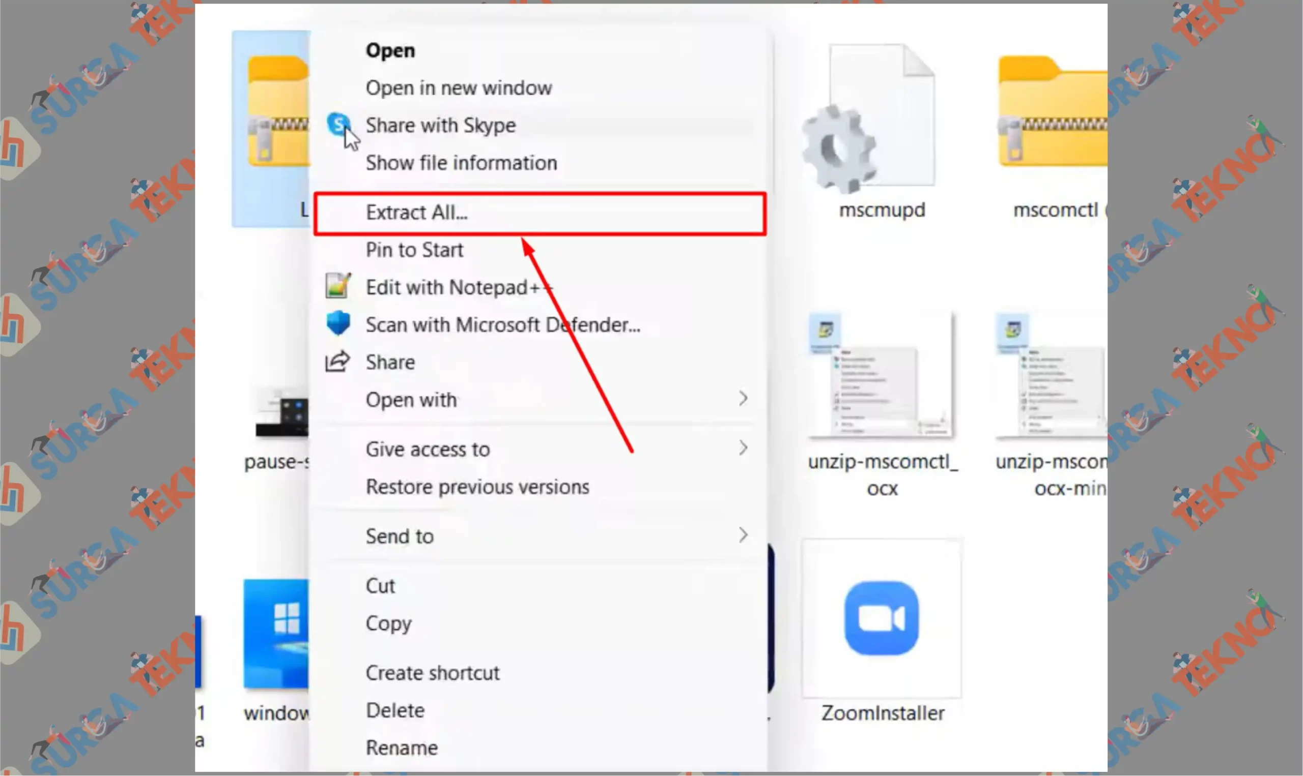 1 Silahkan Ekstrak File - Cara Install Font di Windows 11
