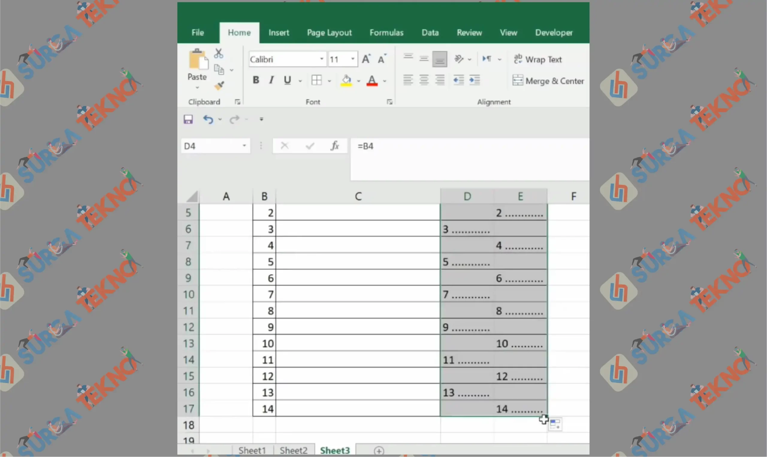 12 Sampai Keluar Hasil - Cara Membuat Kolom Tanda Tangan Zig Zag di Excel