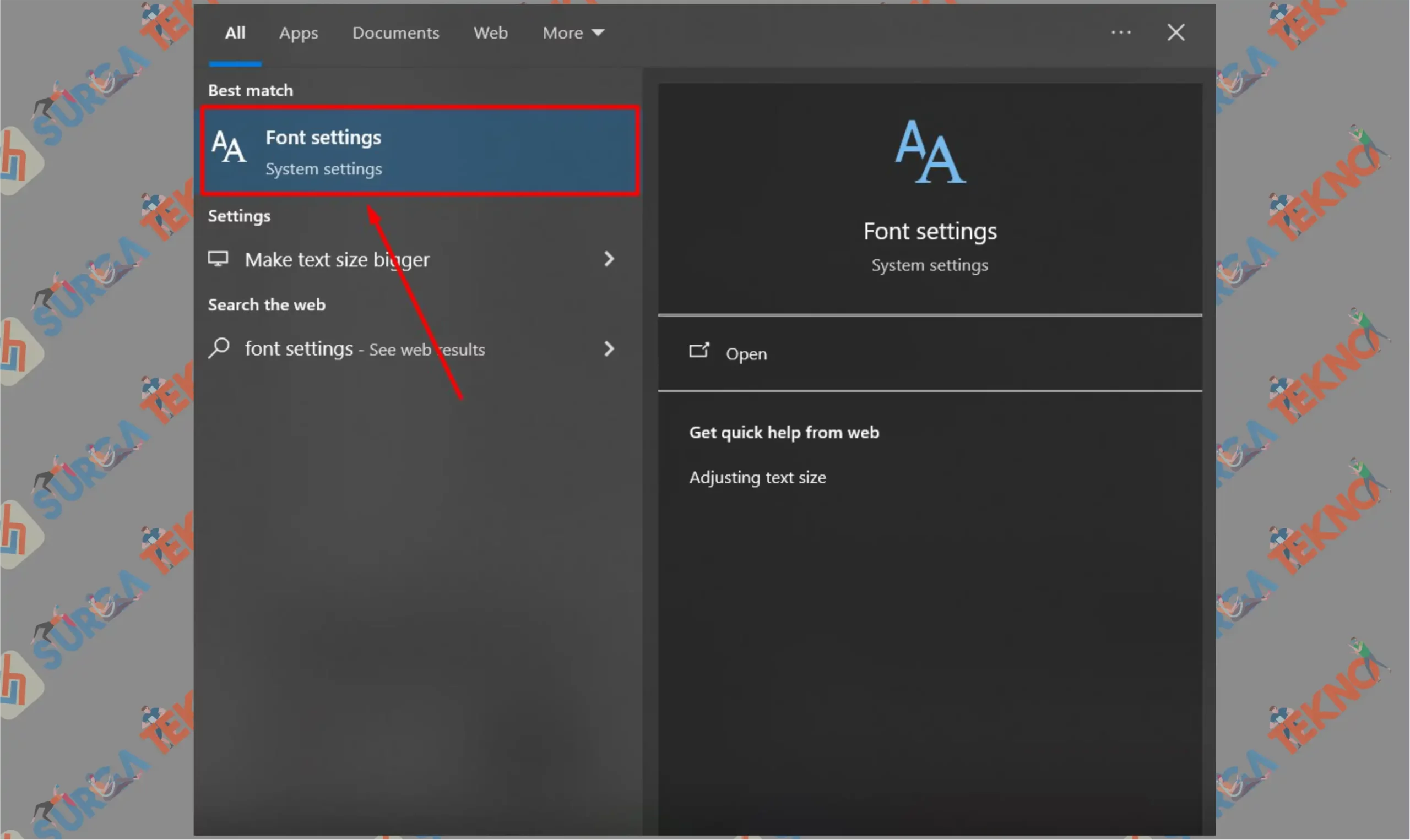 3 Font Settings - Cara Install Font di Windows 10