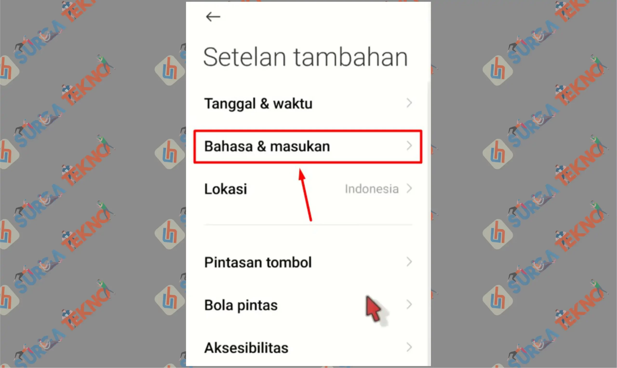 6 Pencet Bahasa dan Masukan - Cara Balas Chat dengan Bahasa Arab di WhatsApp