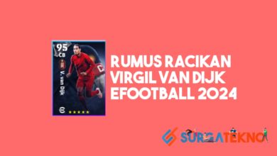Rumus Racikan Virgil Van Dijk eFootball 2024
