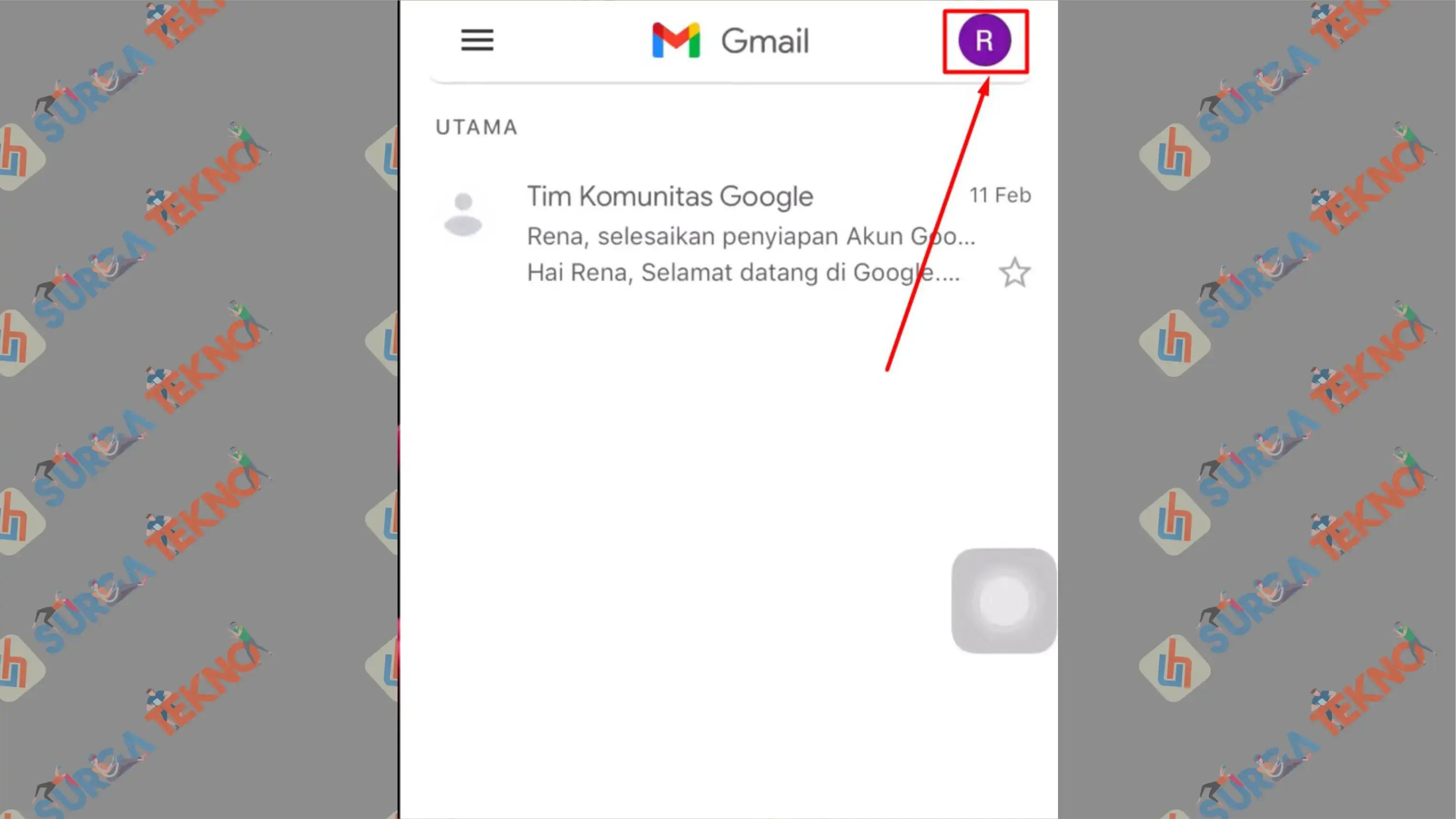 1 Pencet Tombol Akun - Cara Buat Gmail Baru Tanpa Verifikasi Nomor