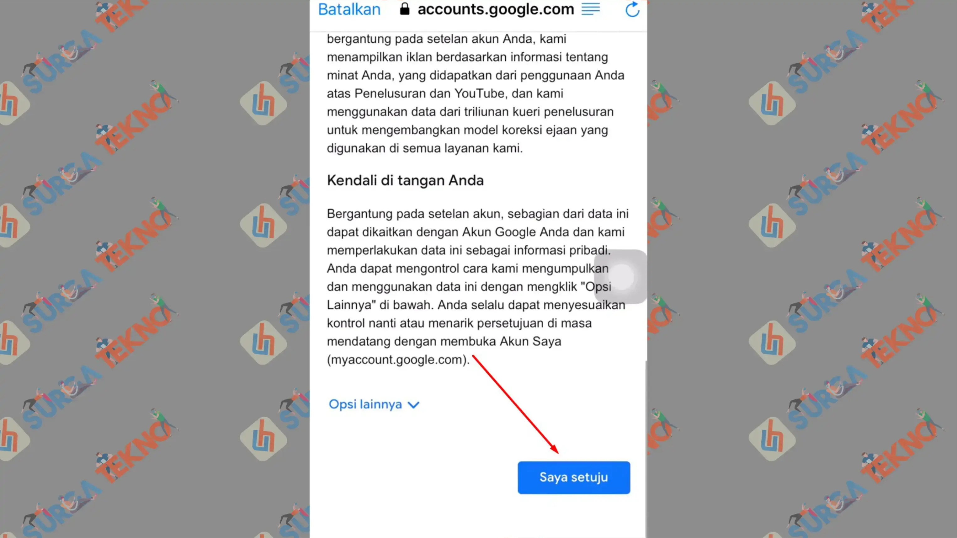 10 Saya Setuju - Cara Buat Gmail Baru Tanpa Verifikasi Nomor