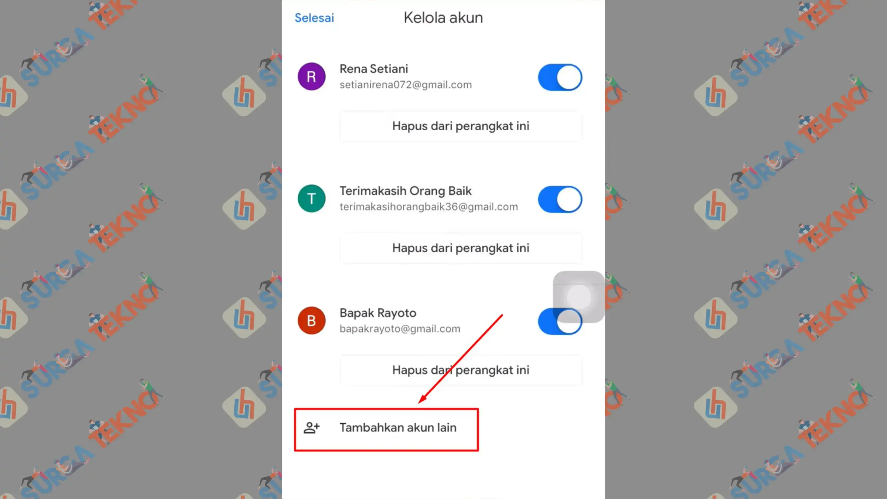 3 Tambahkan Akun - Cara Buat Gmail Baru Tanpa Verifikasi Nomor