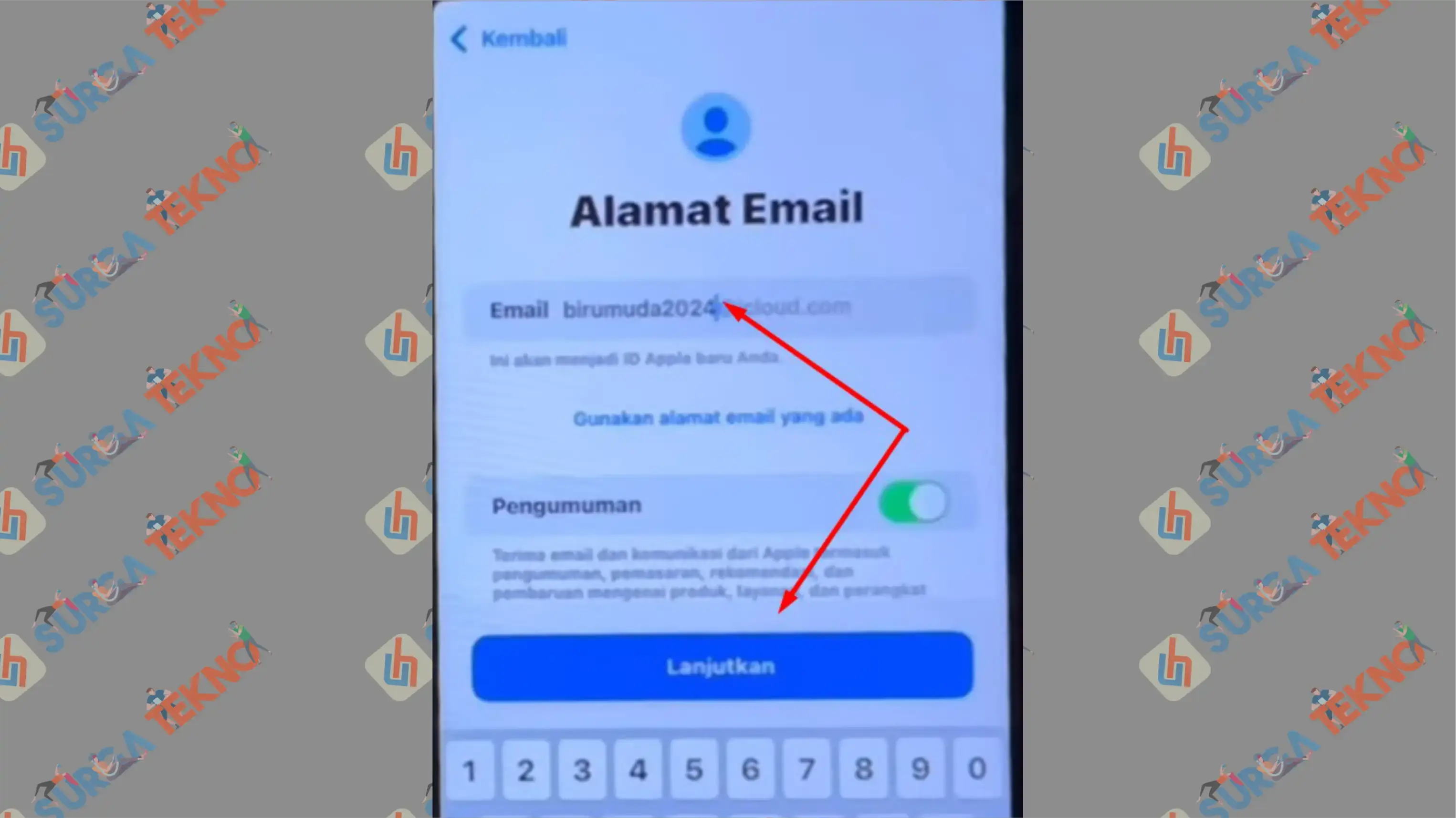 6 Ketikkan Alamat Email - Cara Buat ID Apple Baru [Tahun 2024]