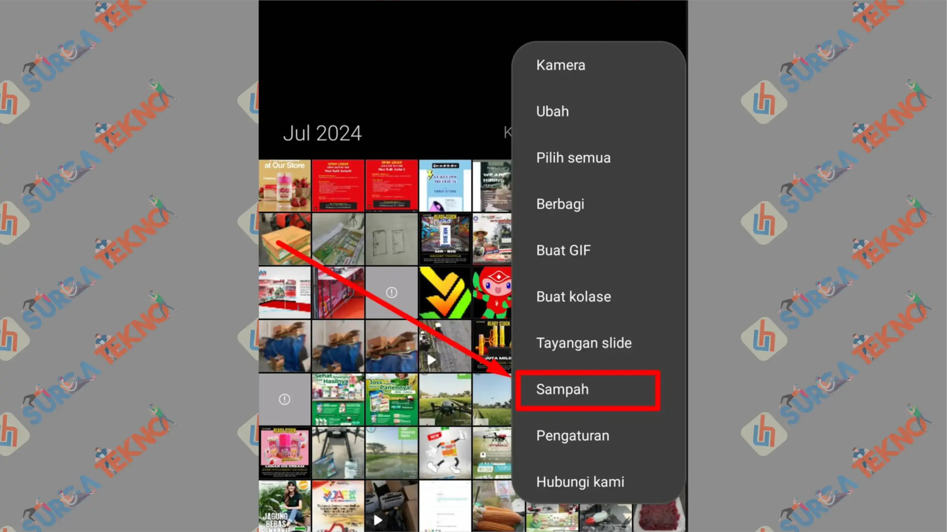 6 Pencet Sampah - Cara Mengembalikan Foto  Terhapus di Android