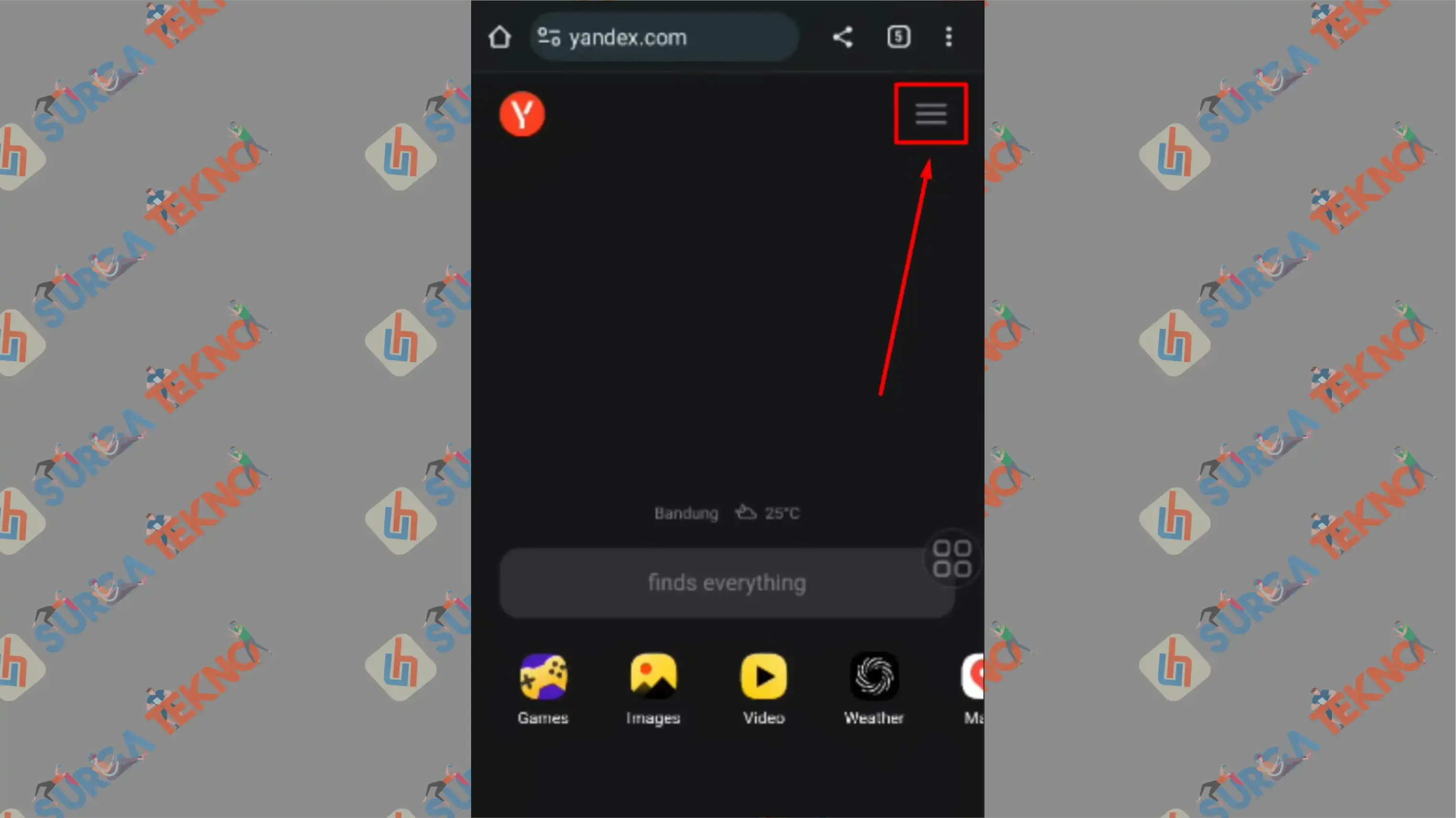 1 Icon Strip Tiga - Cara Mengatasi Yandex Tidak Bisa Mencari Video