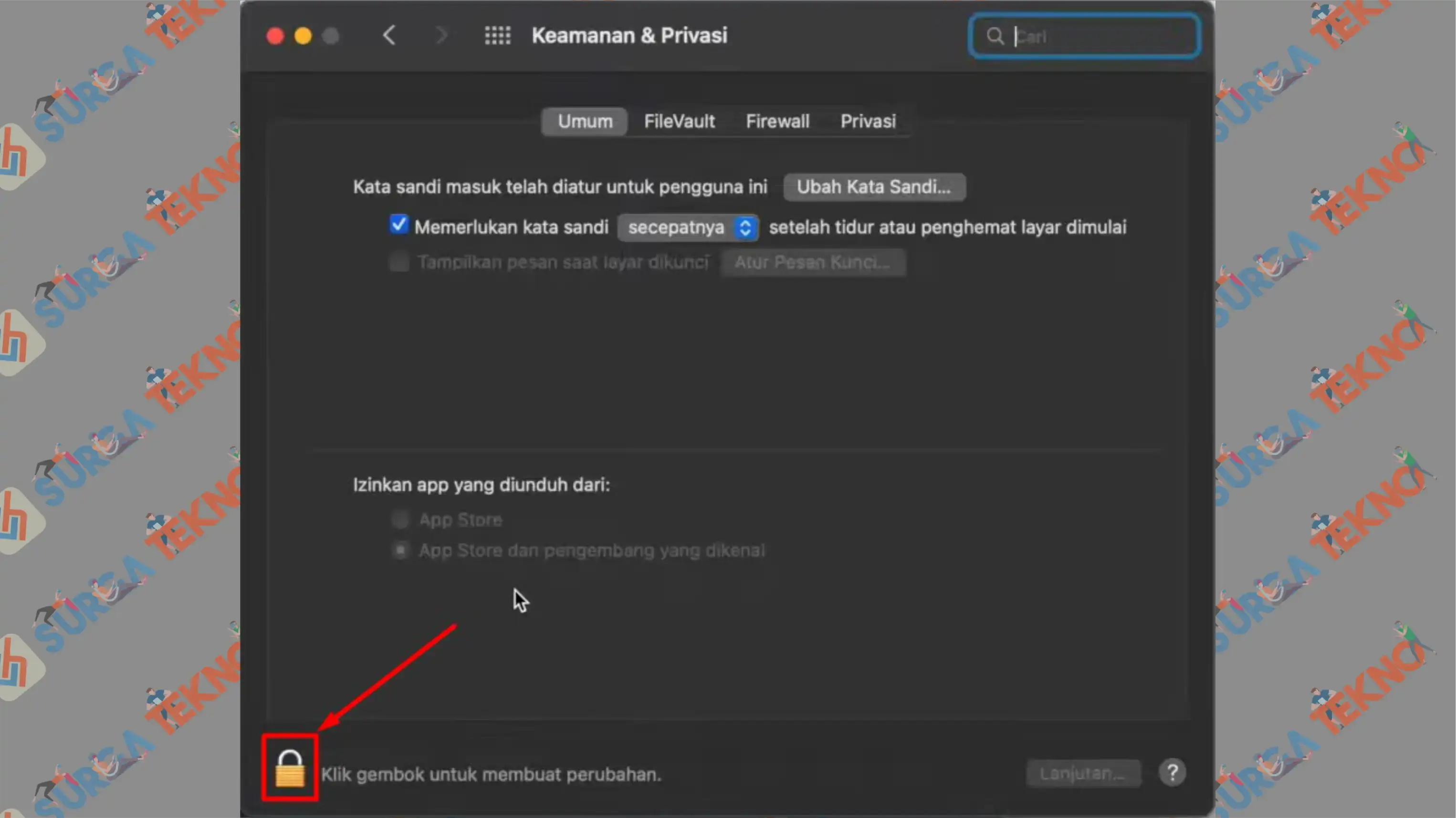 7 Buka Gembok - Cara Install Aplikasi Pihak Ketiga di MacBook