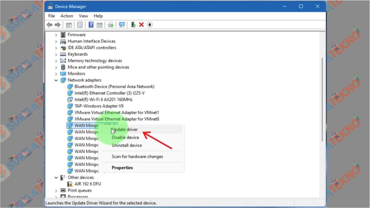 3 Update Driver Network Adaptor