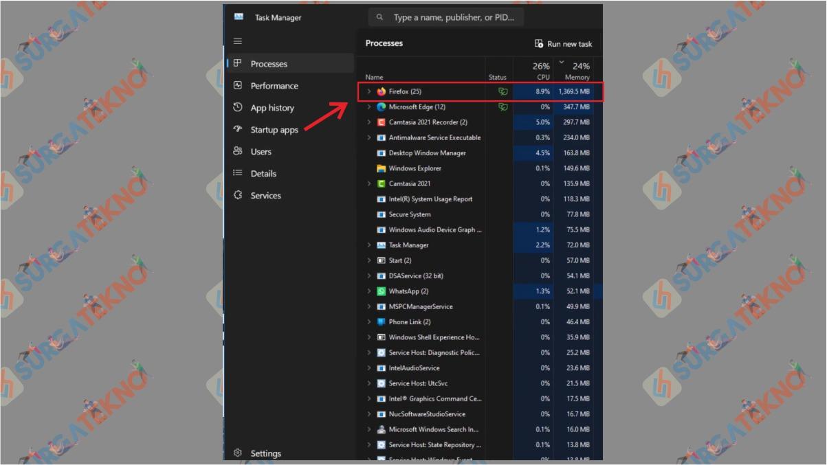 1 penggunaan ram firefox