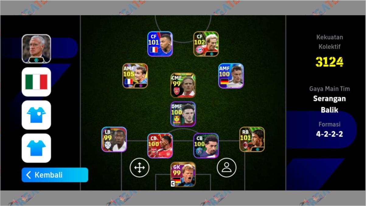 Max Rating Antonie Griezmann Pack Perancis eFootball 2024