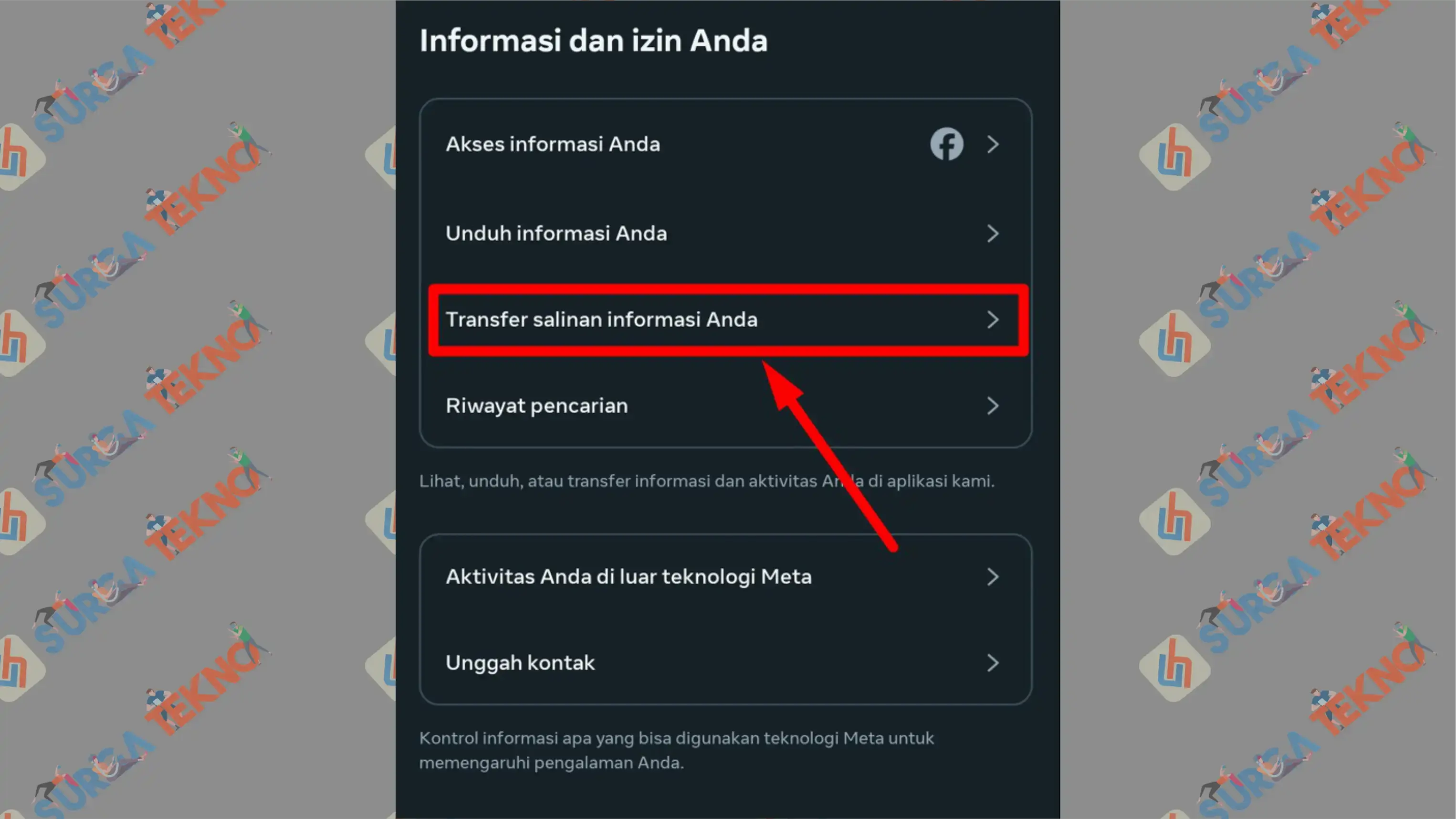 4 Transfer Salinan Informasi - Cara Memindahkan Arsip Instagram Ke Google Drive