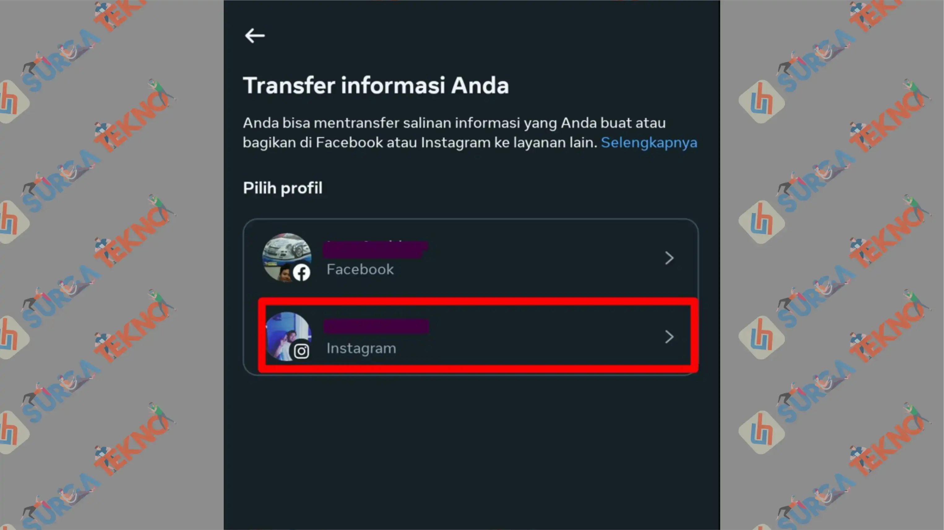 5 Pilih Akun - Cara Memindahkan Arsip Instagram Ke Google Drive